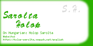 sarolta holop business card